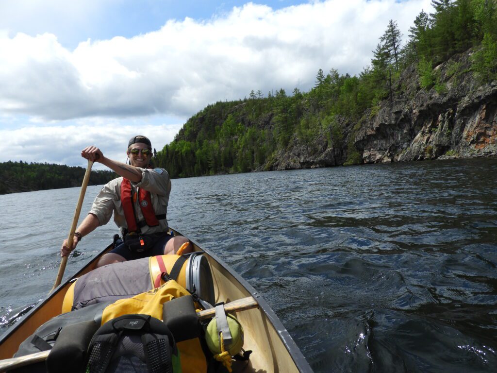 Jared Walter Stachiw paddling